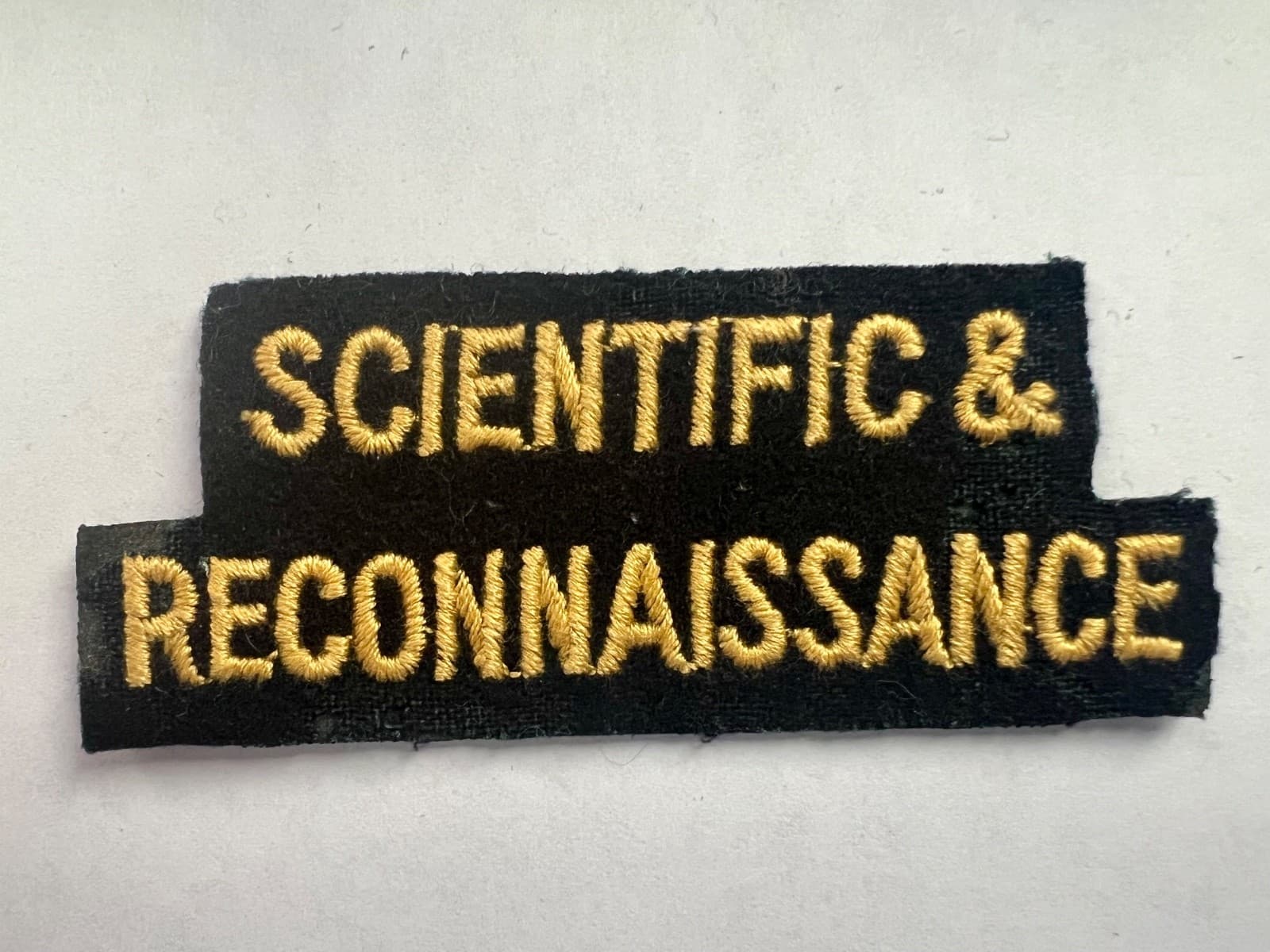 Scientific And Reconnaissance British Patch