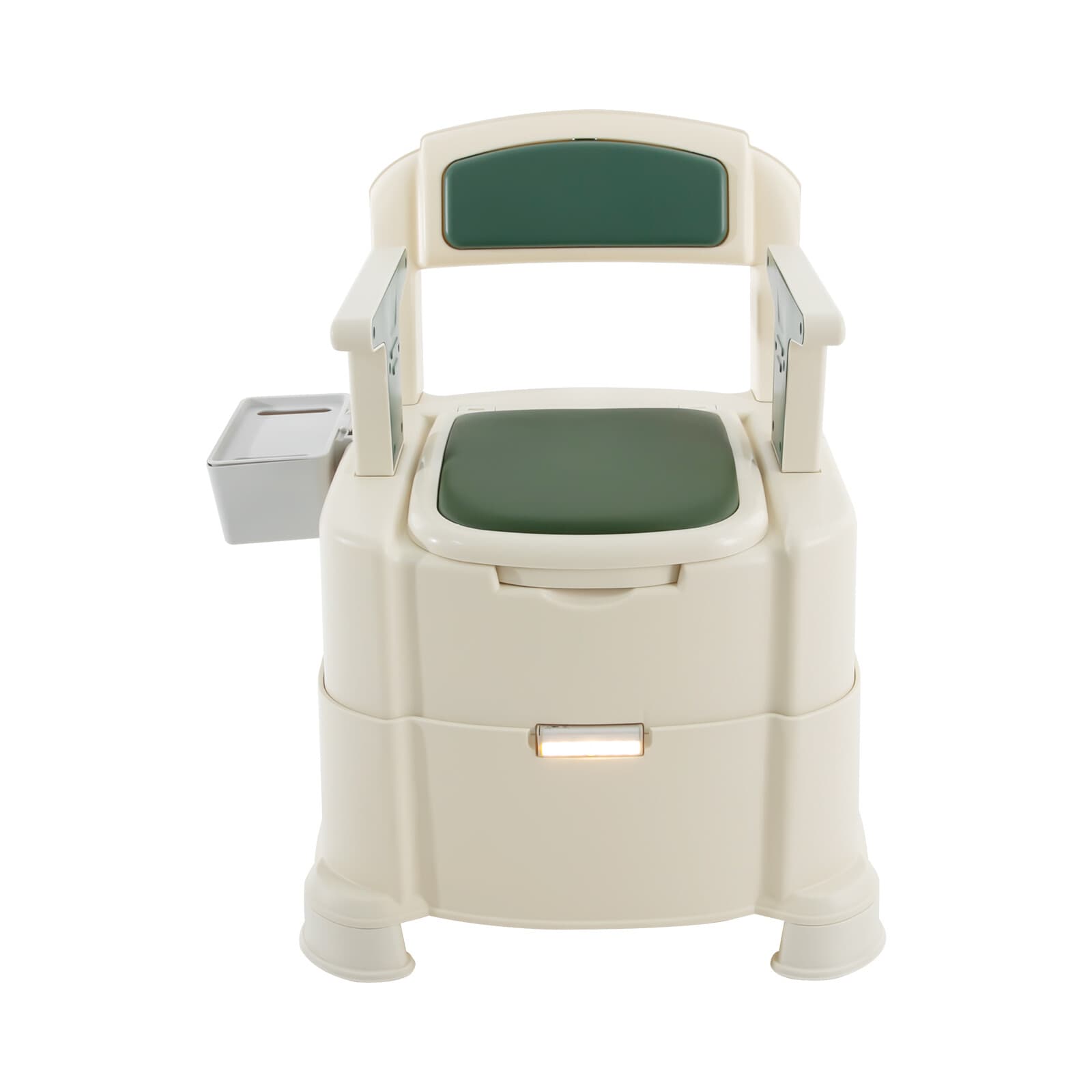 Portable Bedside Commode Toilet Chair with Sensor Night Light For Elderly 200kg 6