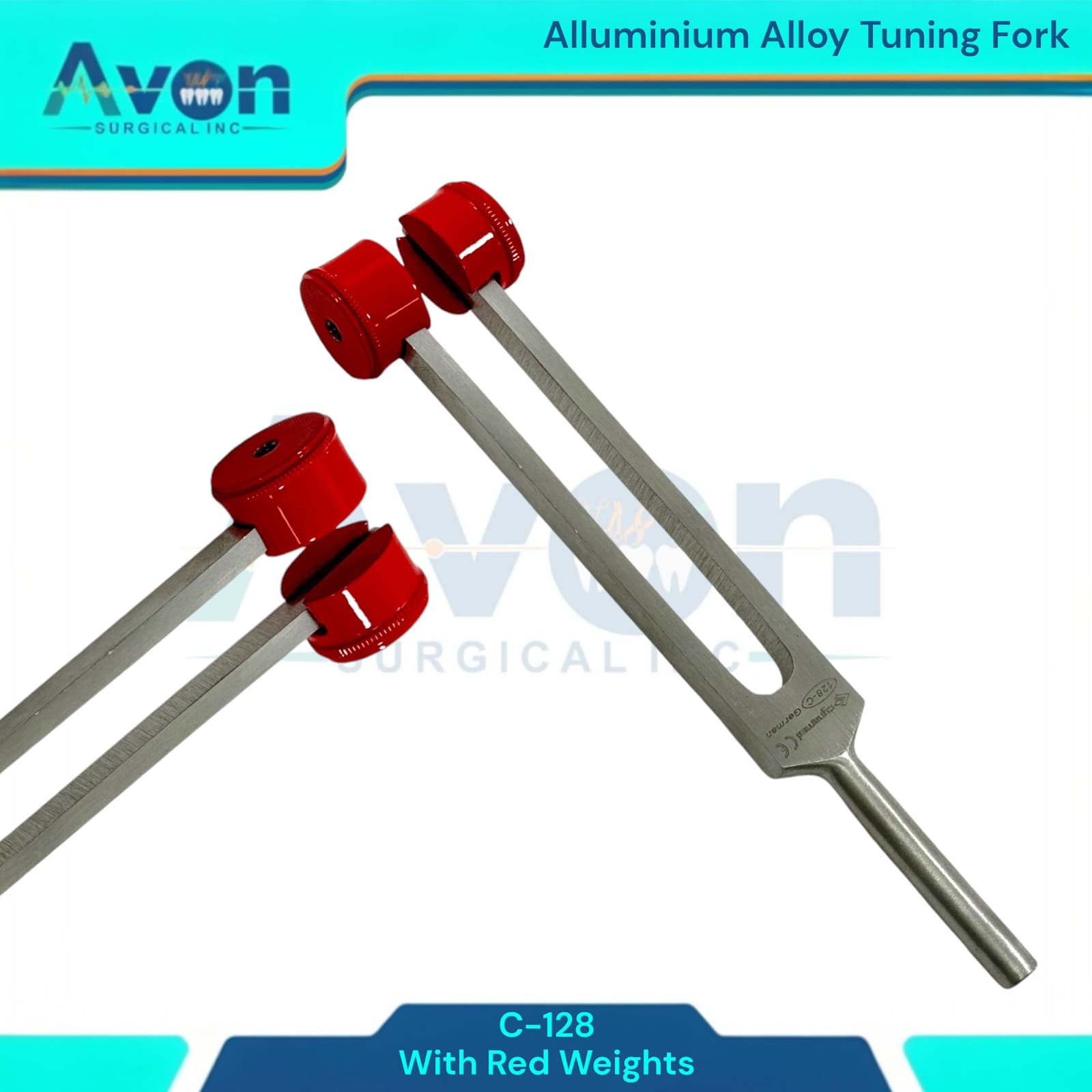 Set of 2 Sensory Tuning Forks with Weights C-128 + C-256- Healing Sound Therapy 6