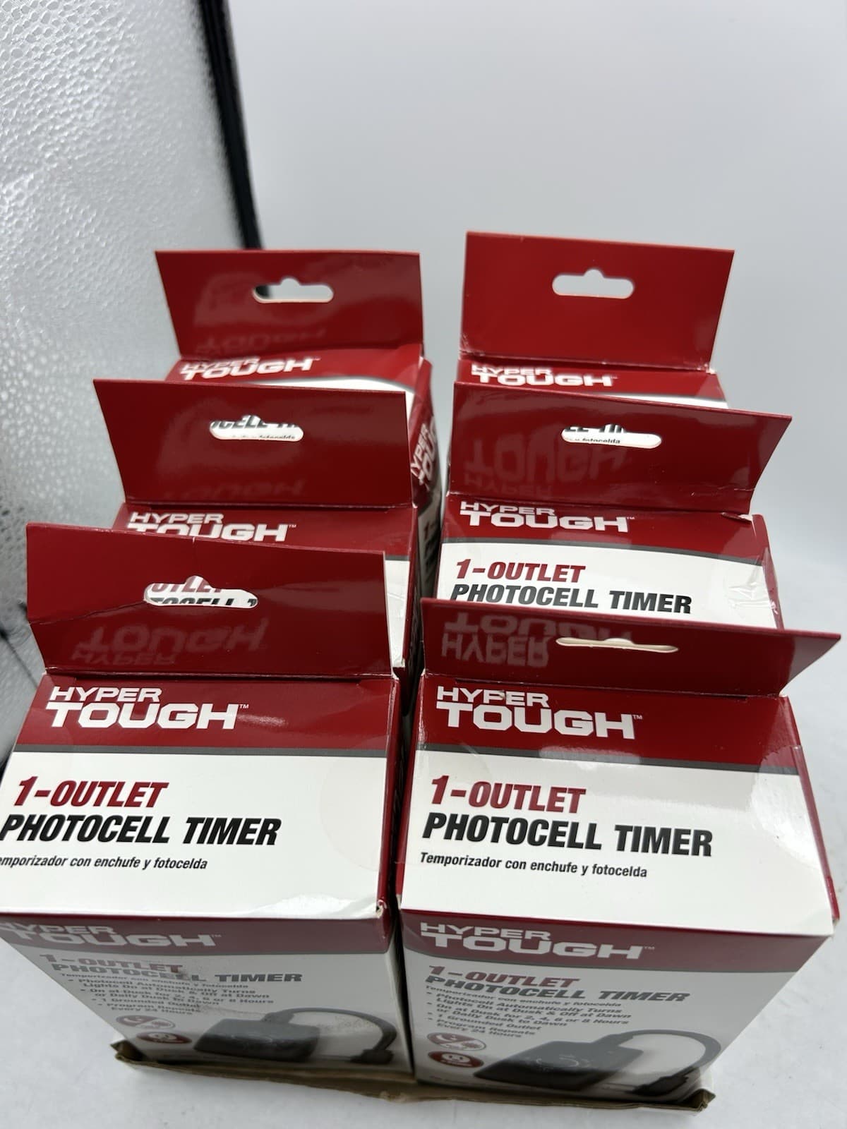Lot of (6) Hyper Tough 1-Outlet Indoor Outdoor Photocell 24 Hour Timer HTH2062 5
