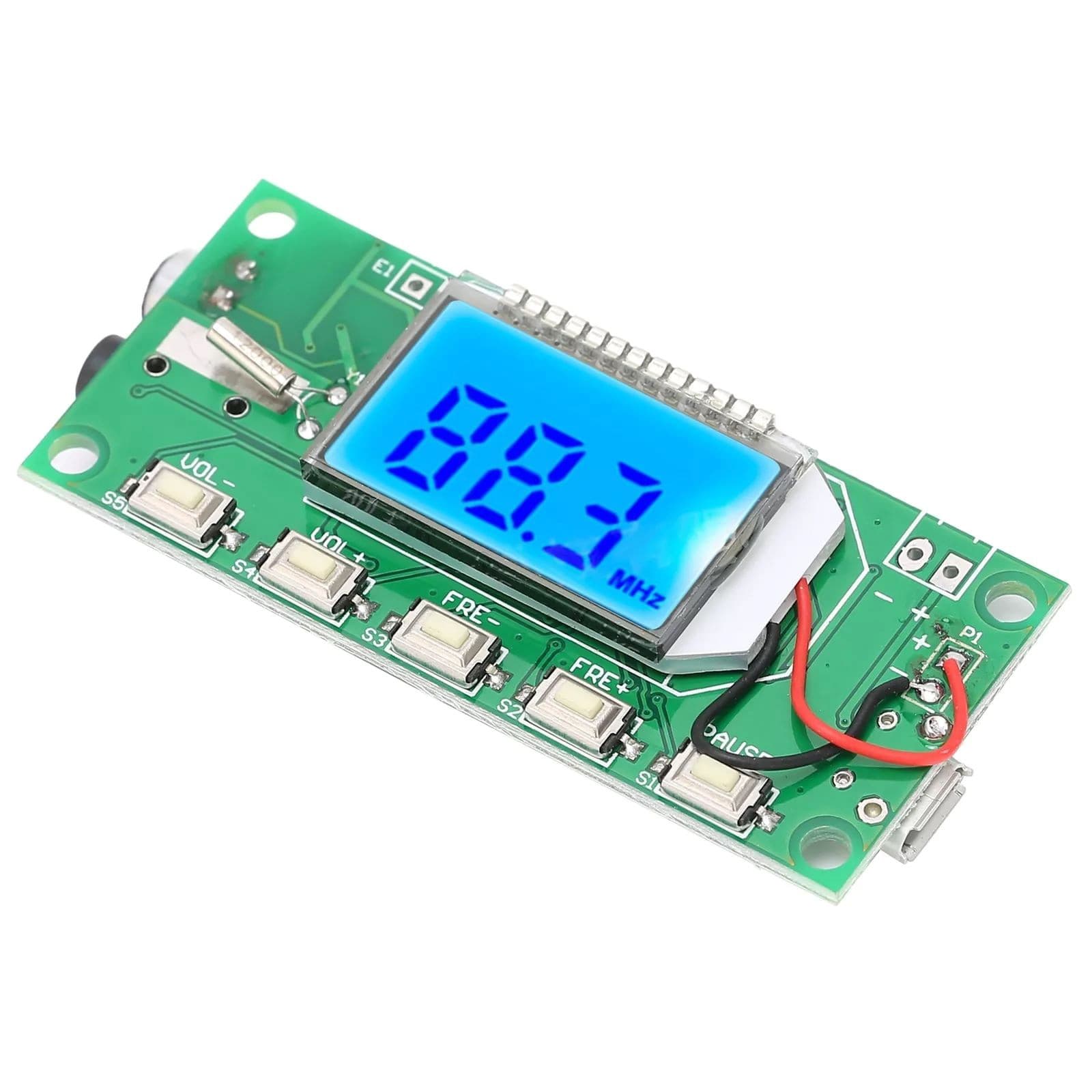 1* FM Transmitter Module PCB Board W/LCD Display Digital FM Radio Accessories
