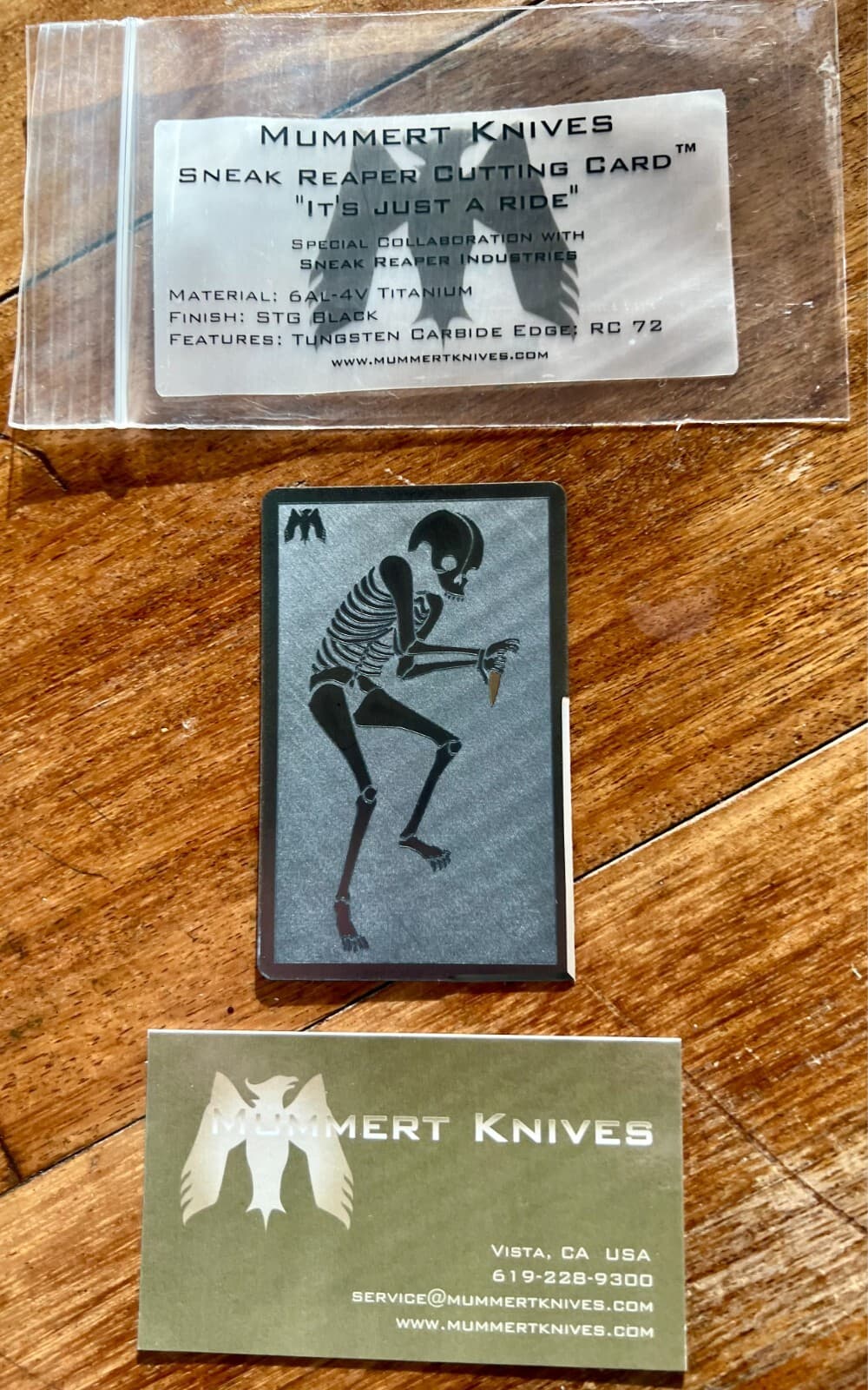 Ed's Manifesto x Mummert Knives "It's Just a Ride" CC-L Cutting Card EDC