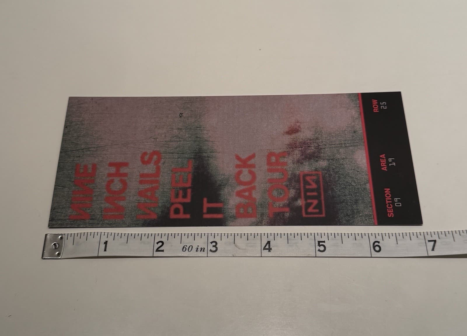 Official NIN Nine Inch Nails 2025 Peel It Back Tour Souvenir Ticket Tron Promo 4