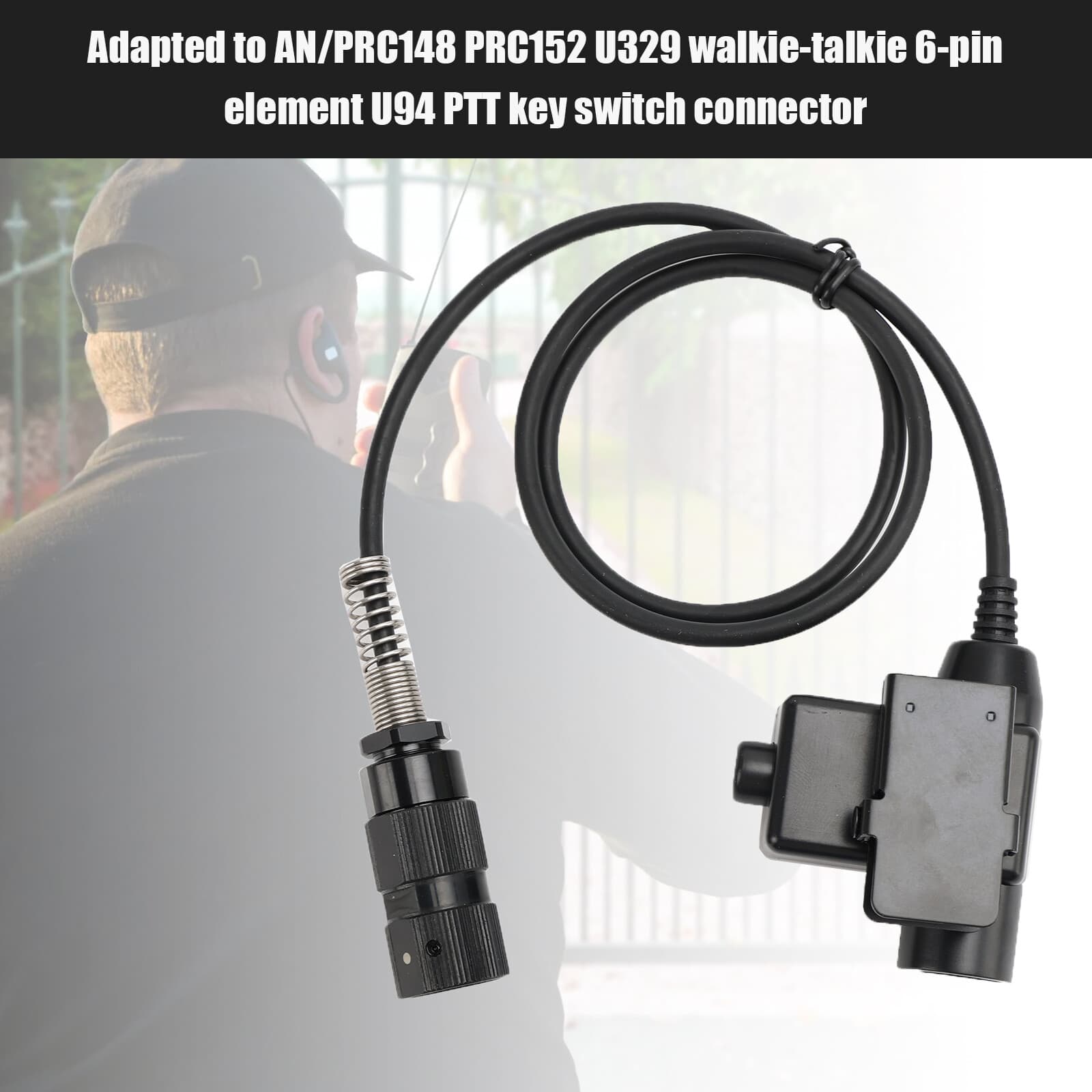 6-Pin U94 PTT Key Switch Connector For AN/PRC-152 AN/PRC-148 Radio Handle U329 E