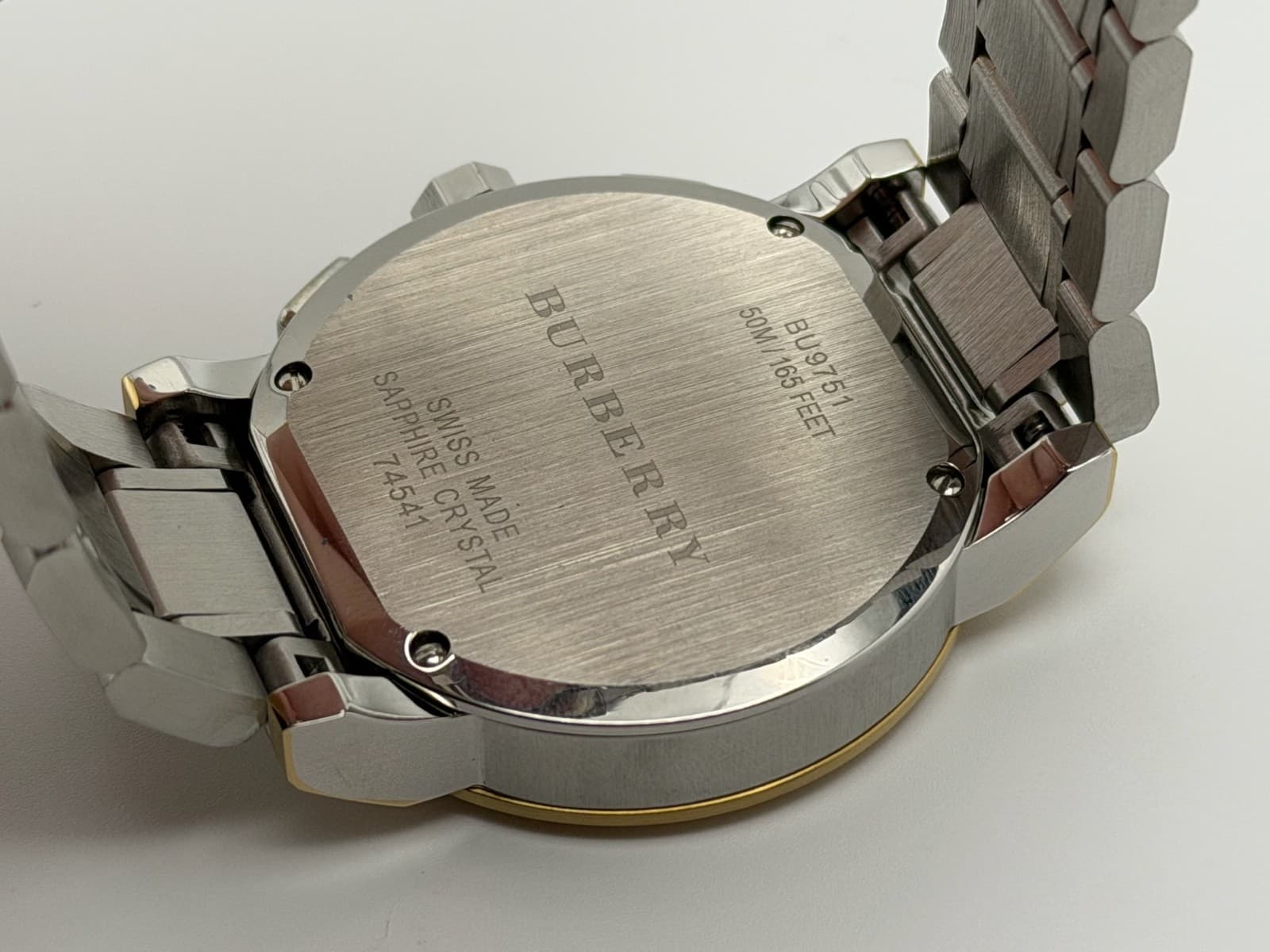 BURBERRY BU9751 THE CITY Chronograph Two-Tone Gold 38mm Unisex Watch 5