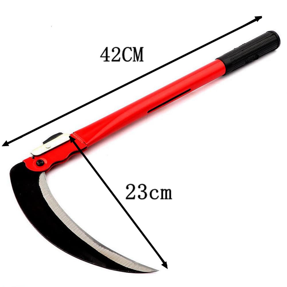 16" Foldable  Scythe Sickle Steel Mowing Knife Grass Weed Cutter Yard Tending 5