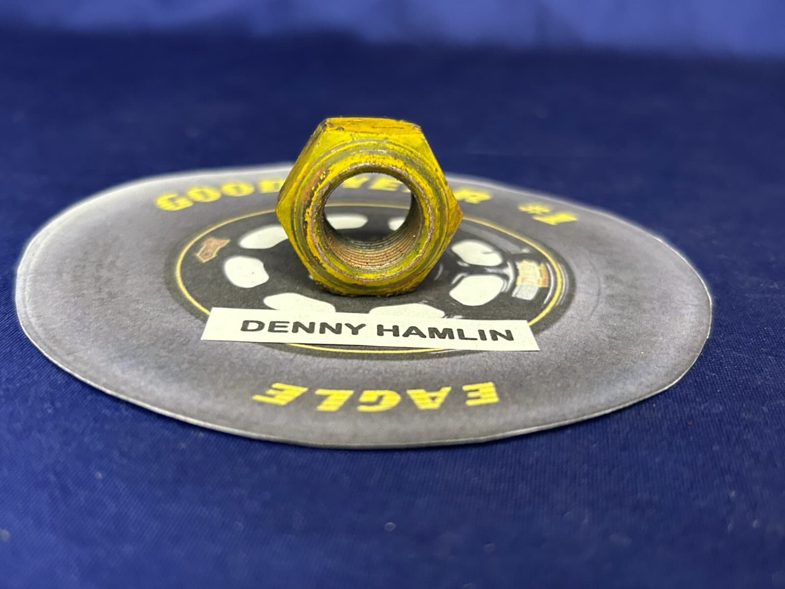 DENNY HAMLIN #11 Race Used NASCAR Lugnut Lug Nut June '08 Pocono 3rd Place COA 3