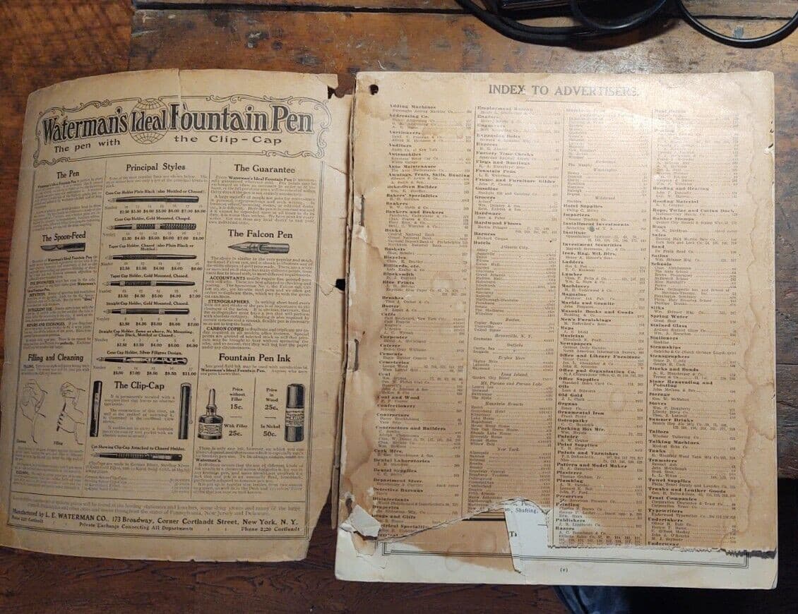 RARE antique telephone Directory 1906 Diamond State , Delaware Atlantic & Bell 4