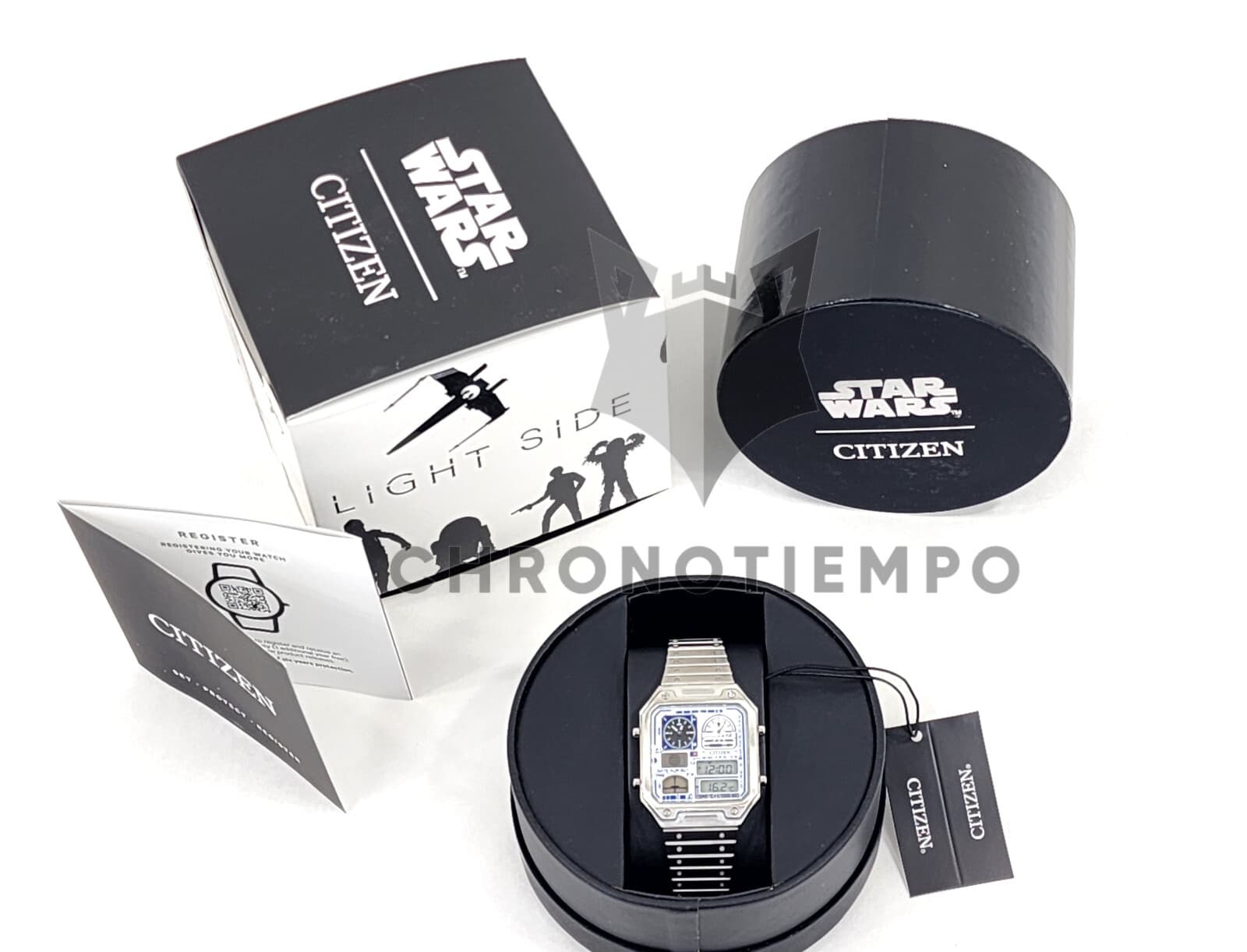 Citizen Star Wars R2-D2 Droid Ana-Digi Quartz Stainless Steel Silver Watch R2D2 3