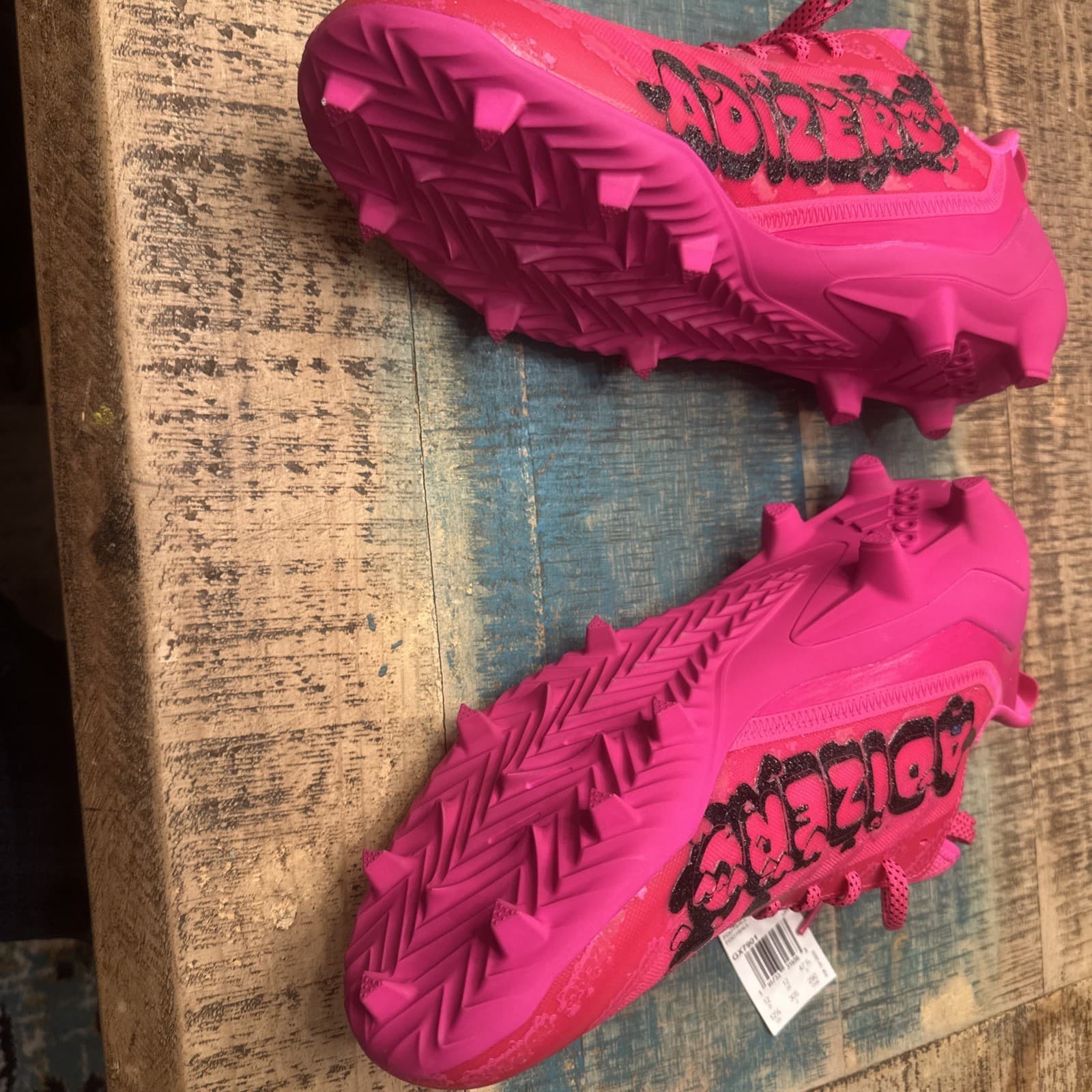 Adidas Adizero 'Big Mood' Football Cleats Pink GX7901 Men Size 12.5 4