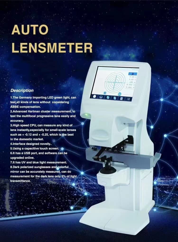 Touch Screen Optic Auto Lensmeter Lensometer PD+UV /w Thermal Printer AL-H10 5