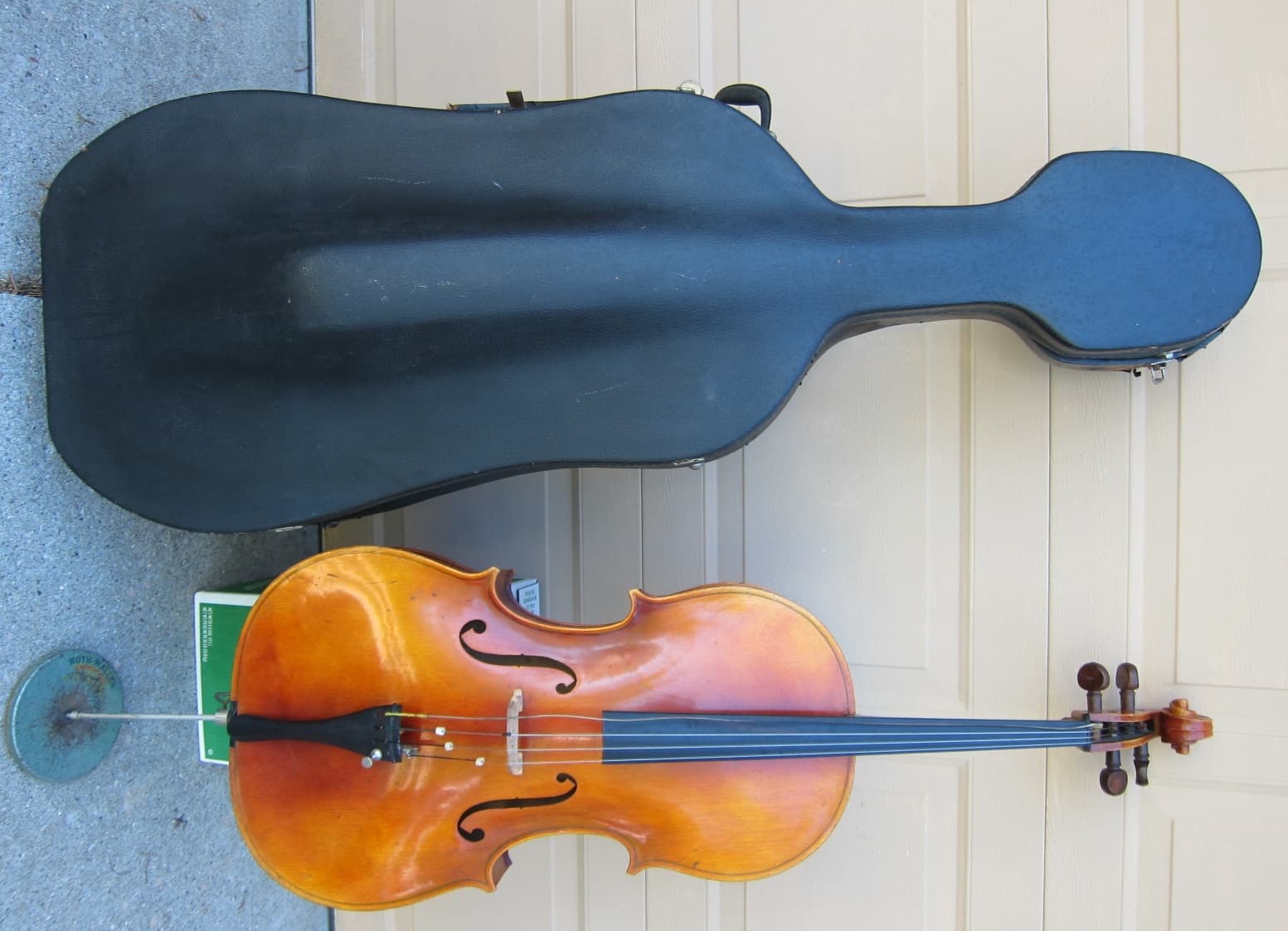 1961 SCHERL & ROTH 3/4  CELLO ,COPY OF STRAD. GERMANY MADE, BOW,CASE 2