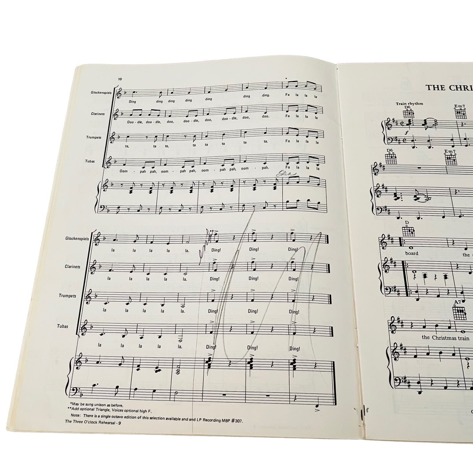 The three o'clock rehearsal merry Christmas musicale Songbook Sheet Music 1977 6