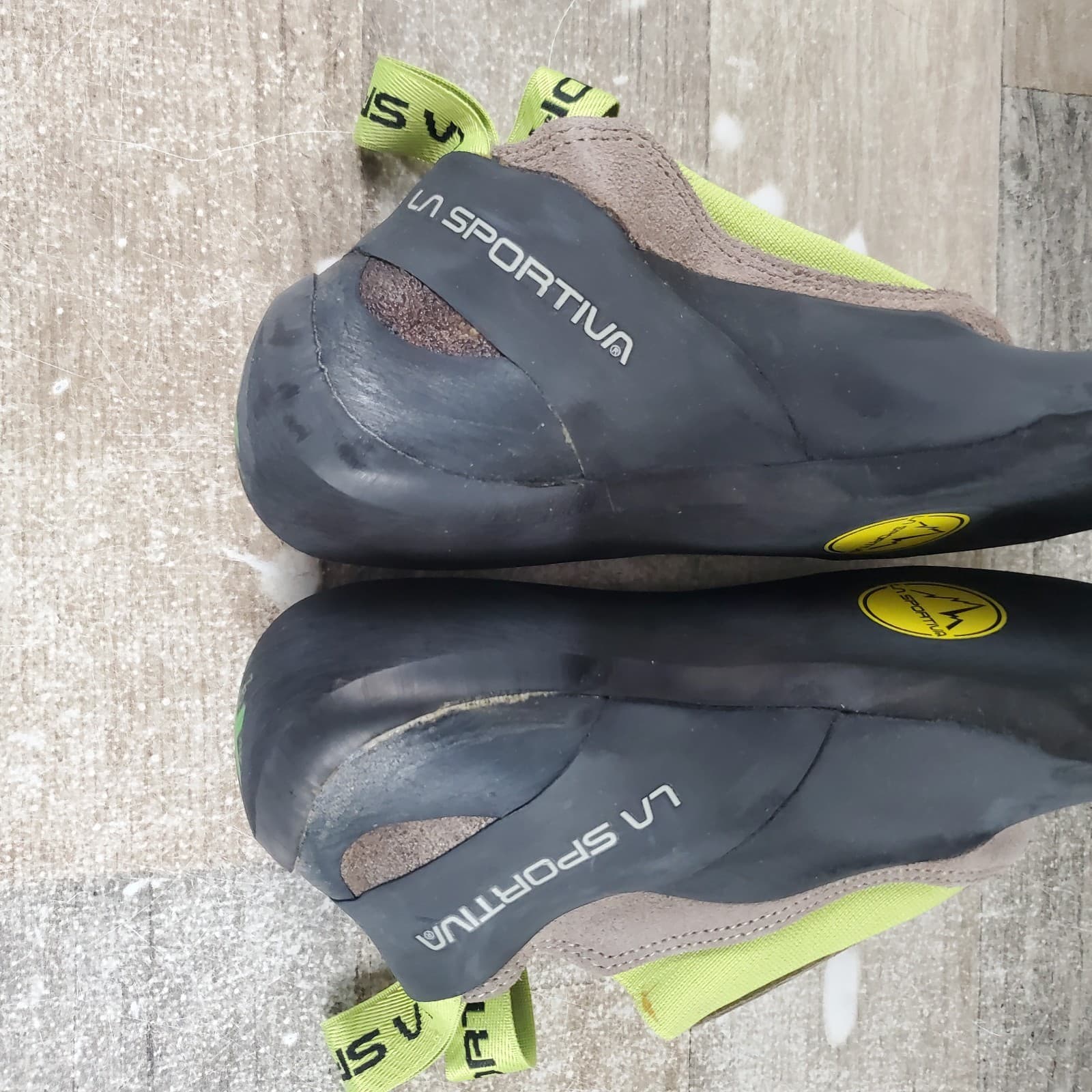 La Sportiva Cobra Eco Falcon Climbing Shoes Womens Sz 7.5 Brown Apple Green 5