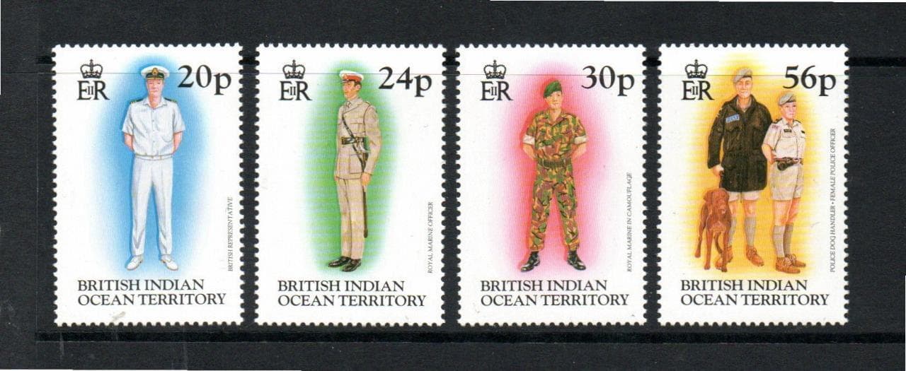 BIOT MNH 1996 SG189-192 UNIFORMS