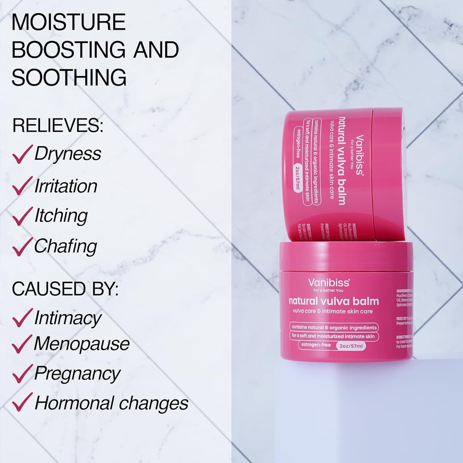 Vanibiss Natural Vulva Balm - Vulva Cream & Vaginal Moisturizer, Hydrating Vulva 3