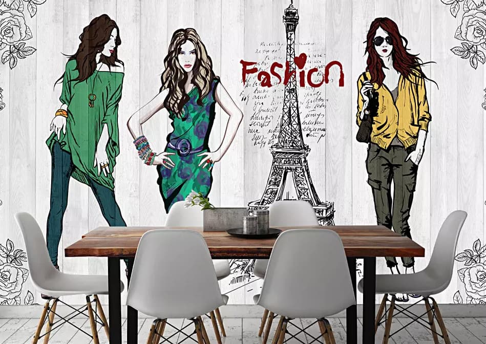 3D Fashion Girl G16160 Wallpaper Wall Murals Removable Self-adhesive Honey 3