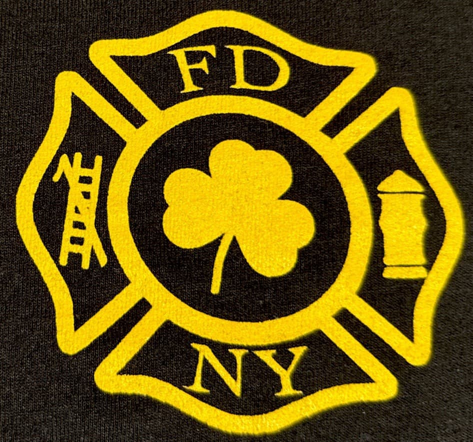 FDNY Fire Department New York T- Shirt Sz L NYC FDNY Bravest Irish IRE Guinness 2
