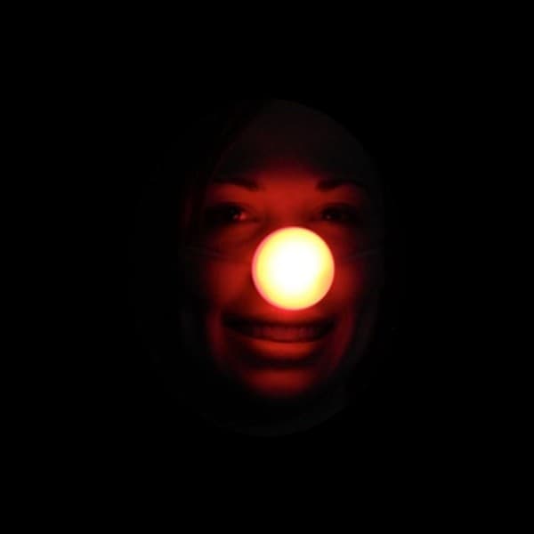 Light Up Rudolph Led Flashing Red Blinking Clown Reindeer Nose Costume Accessory 2