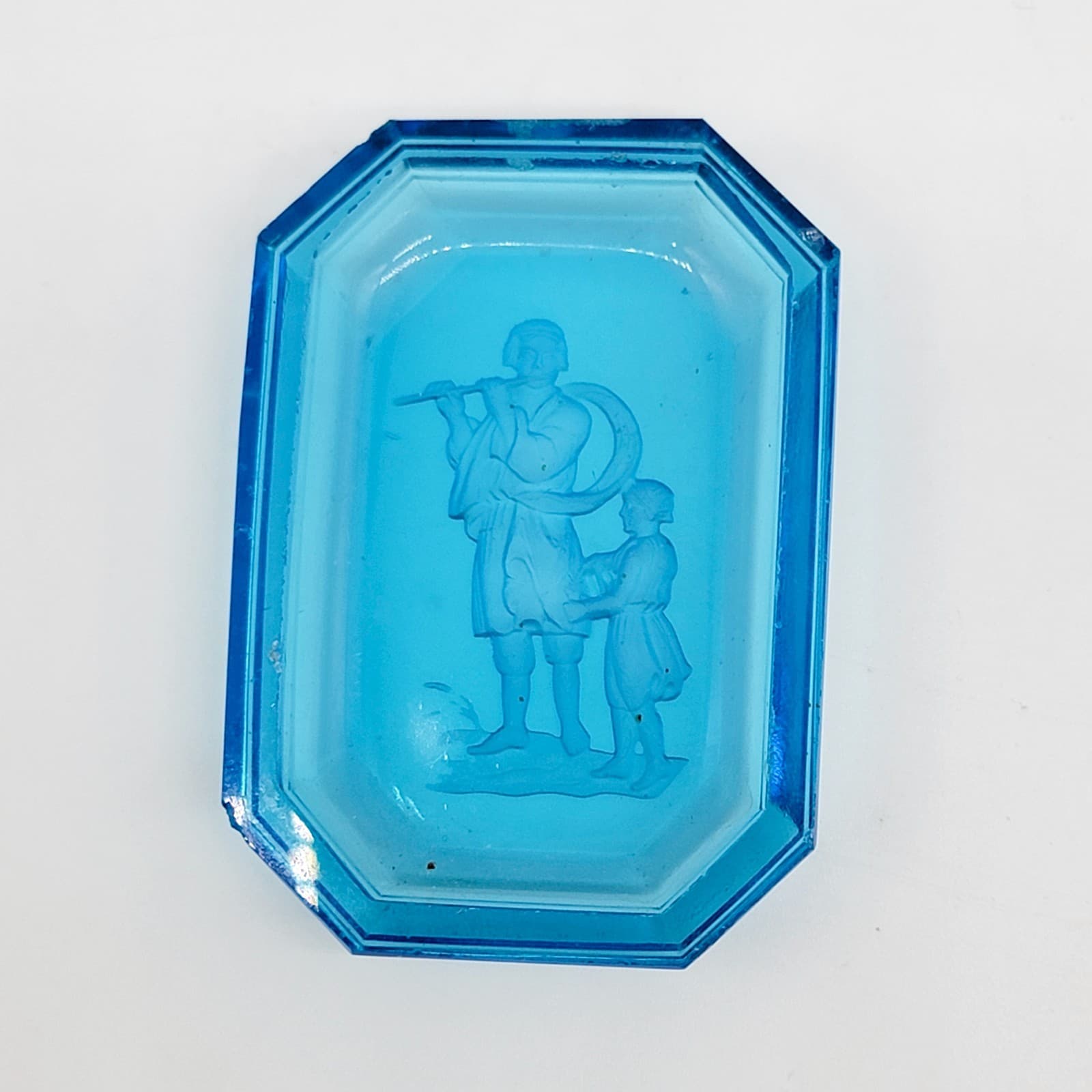 (4) Antique Heinrich Hoffmann Intaglio Trinket Trays/Salts Crystal 2