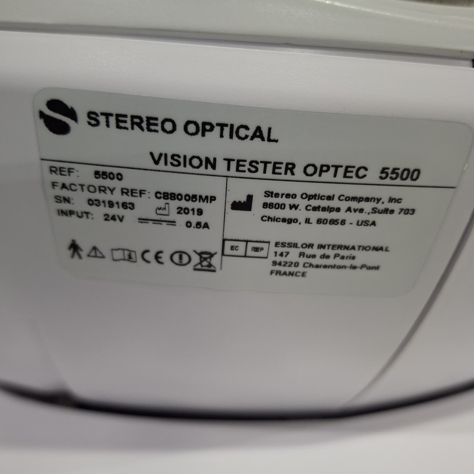 Stereo Optical Optec 5500 Vision Tester 5