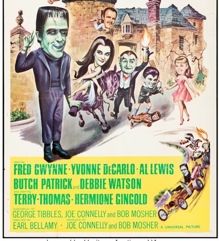 Munsters Munster, Go Home Original Vintage Three Sheet Movie Theater Poster 1966 3