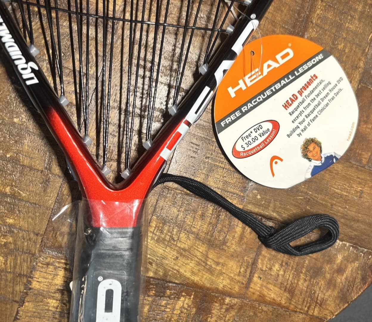Head Liquidmetal Racquetball Racquet Red Mega Blast NEW With Black Bag 3