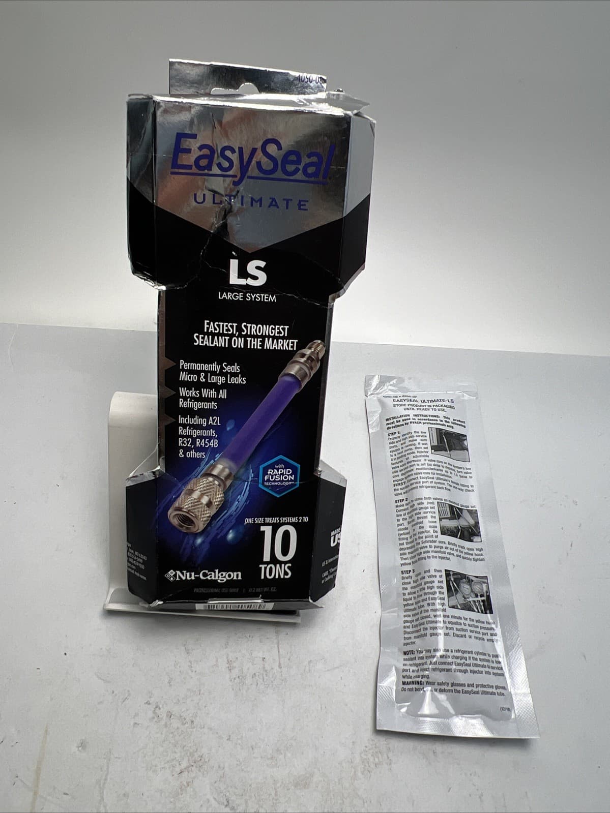 Nu-Calgon 4050-08 EasySeal LS Direct Inject, Treats 2 to 10 Tons, Sealant for Ai