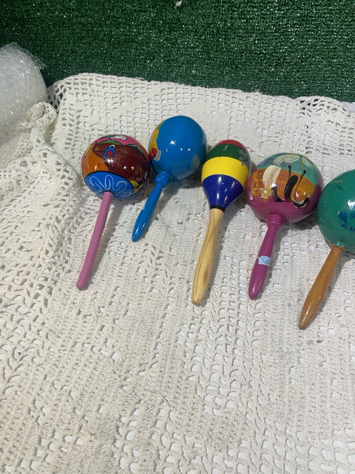 Lot Of 7 Vintage Maracas See Pictures Details/Wear 4