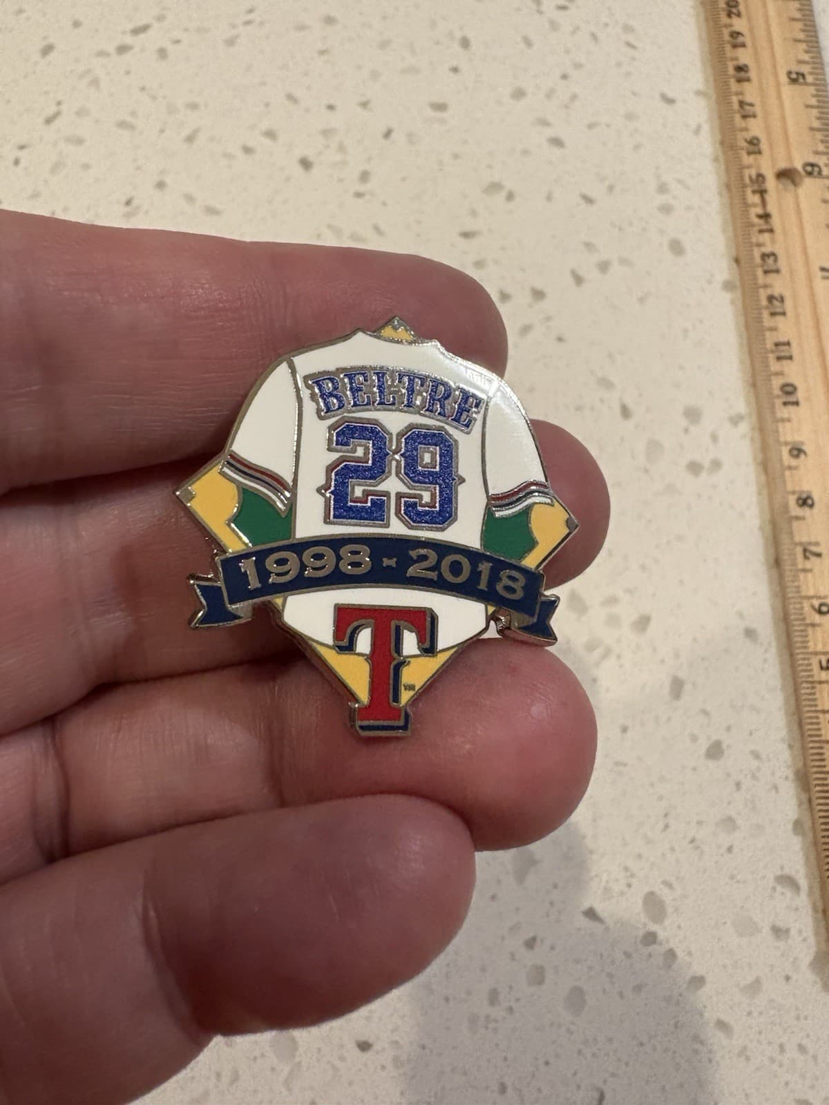 MLB Texas Rangers Adrian Beltre Jersey #29 Official HOF Lapel Pin