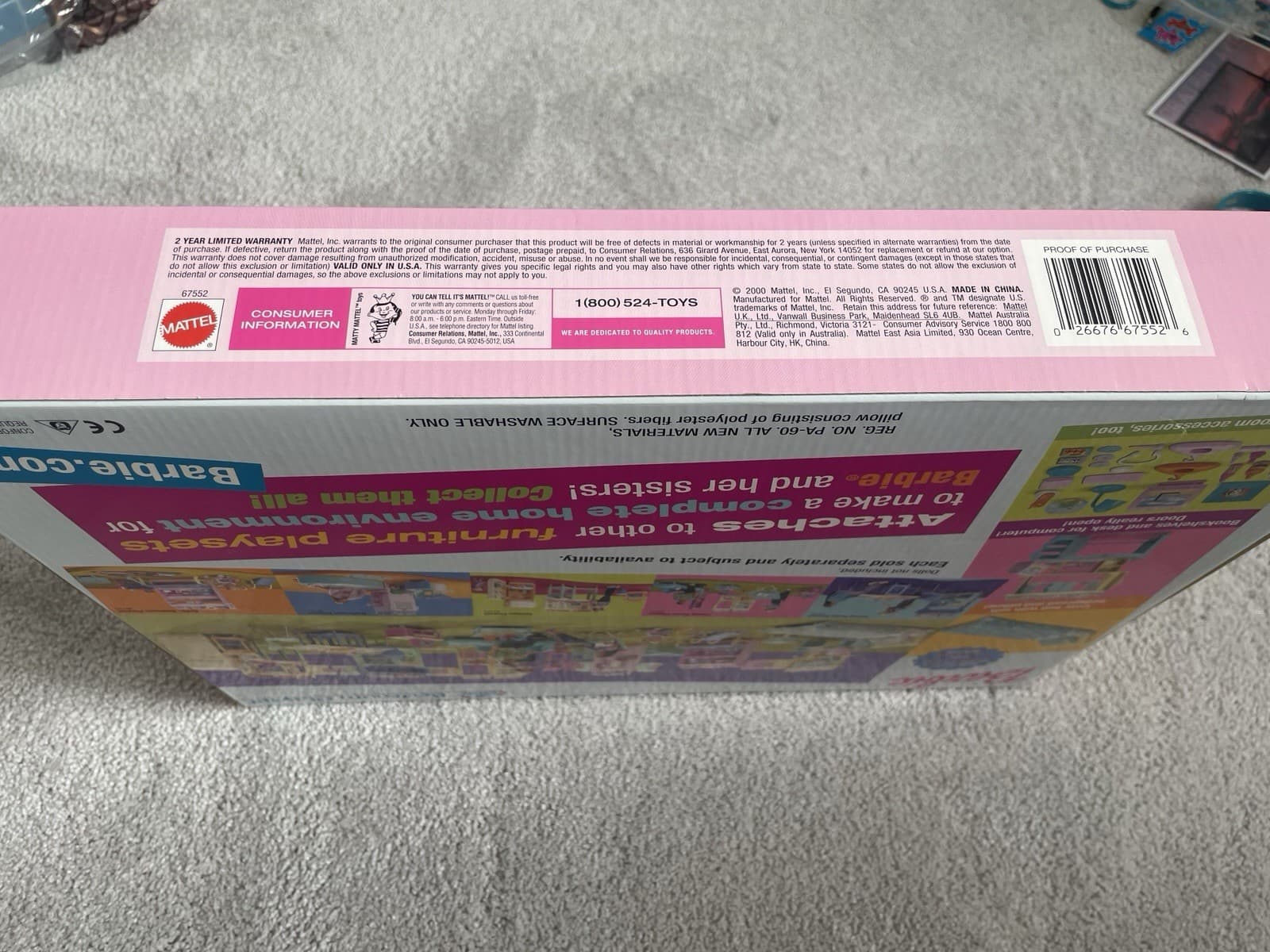 New Barbie All Around Home Bedroom Playset 67552 Mattel 2000 2