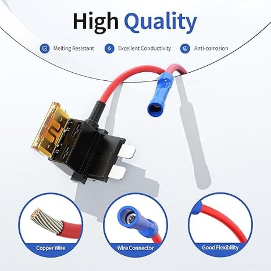 36PCS Fuse Tap 12V 4 Types Add a Fuse Kit with 5A 10A 15A 20A Fuse QSACC-9PCS 5