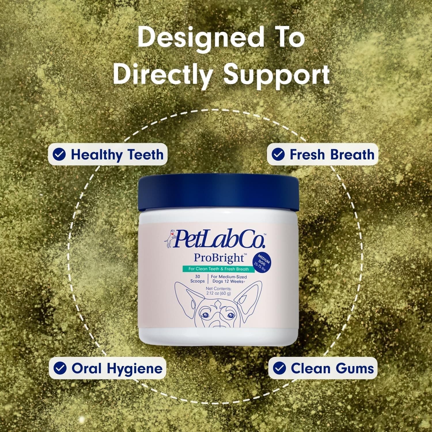 PetLab Co. ProBright Dental Powder Small Dogs Tailored Teeth Cleaning Made Easy 5