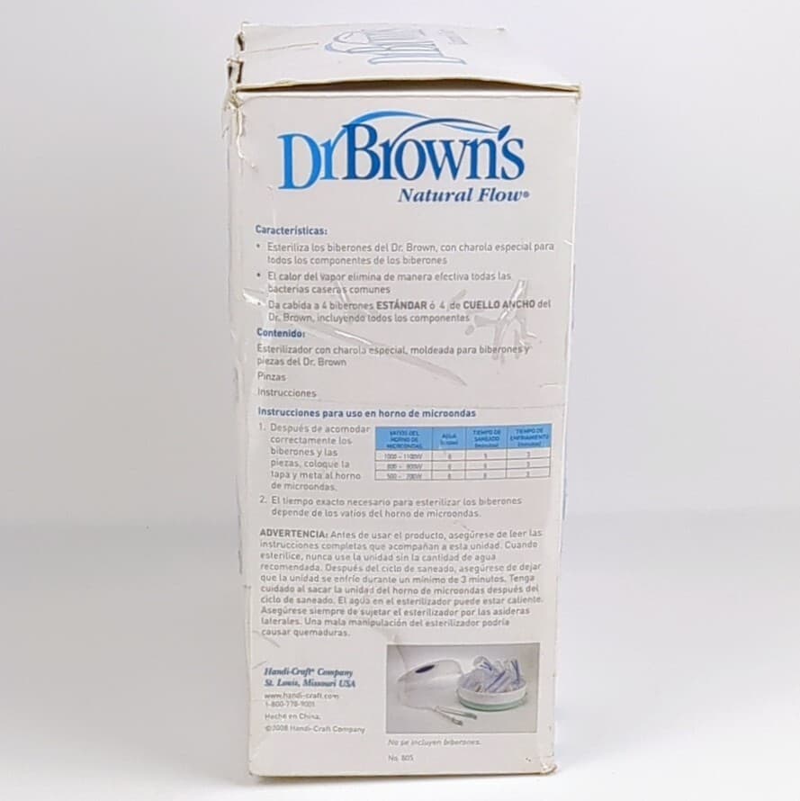 Dr. Browns Bottle Cleaner Baby Sterilizer Microwave Natural Flow Steam  6