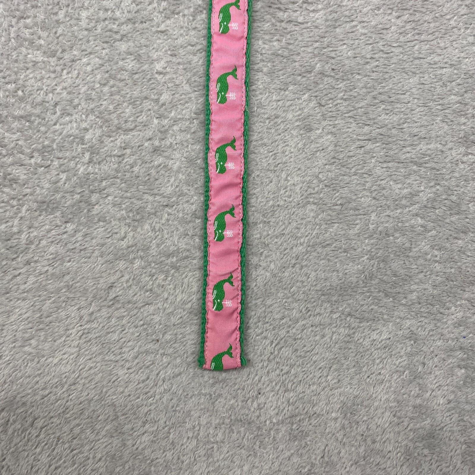 A Tierney Belt Girls M Pink Green Whale Nautical Preppy Ribbon D Ring USA 3