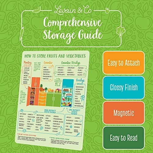  Produce Magnet - Fruit & Vegetable Storage Magnetic Chart - The Storage Guide 4