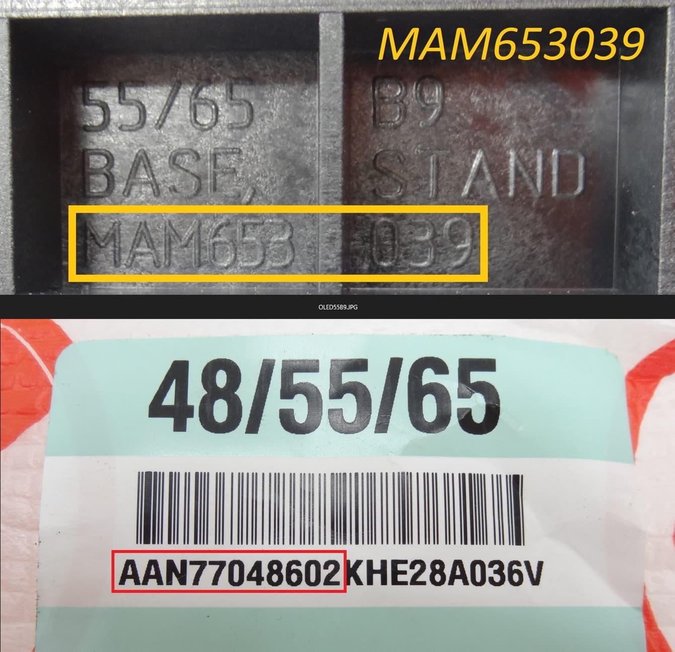 LG OLED55B9 OLED65B9 OLED55BX OLED65BX OLED55B1 OLED65B1 OLED55B2 OLED65B2 Stand 5