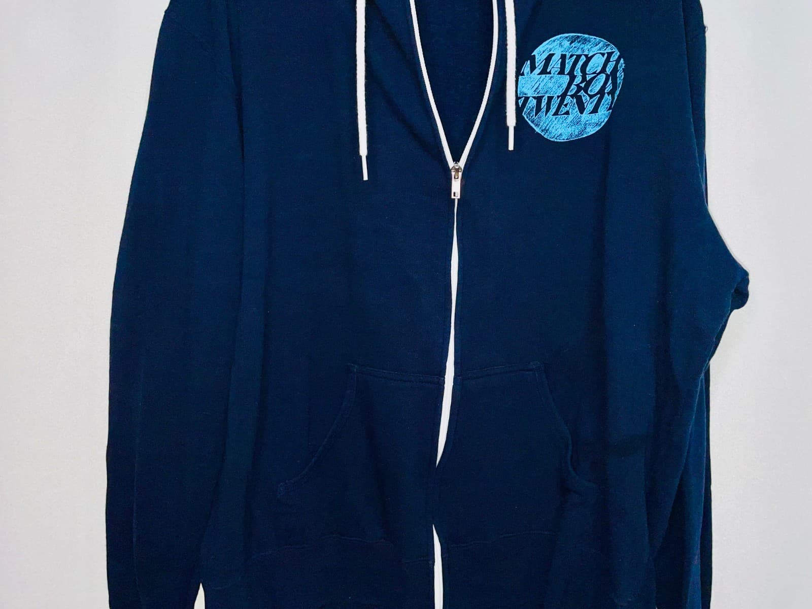 Matchbox Twenty Black Zip Up Jacket Women's Hooded Blue Logo Rob Thomas 2X 6