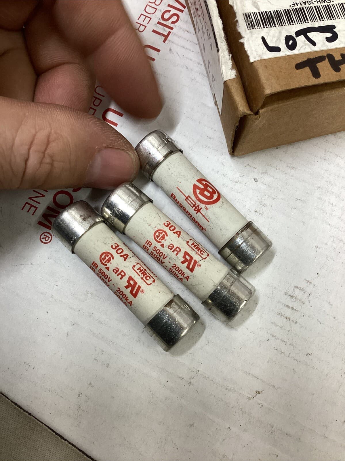 Lot of (3) Eaton Bussmann FWH-30A14Fa Semiconductor Fuse Fwh-A14f 30A Fuses ED4U 5