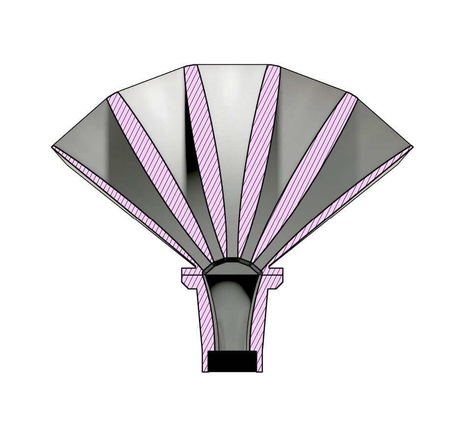 M1510-W Multicell Horn 10"/15 (PAIR) -500Hz for 1" drivers, 1:3/8 Altec/JBL- 3D 6