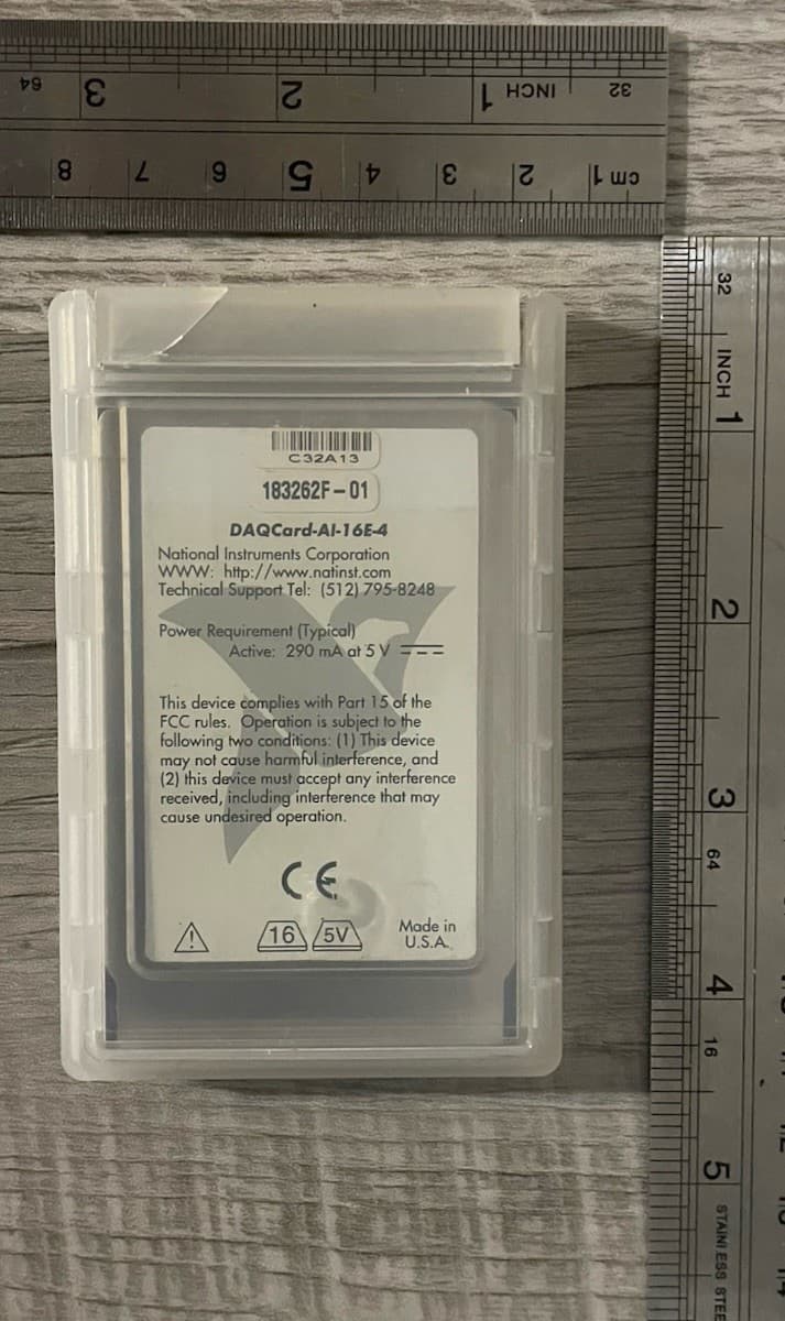 NI DAQCard-AI-16E-4 Data Acquisition Card 2