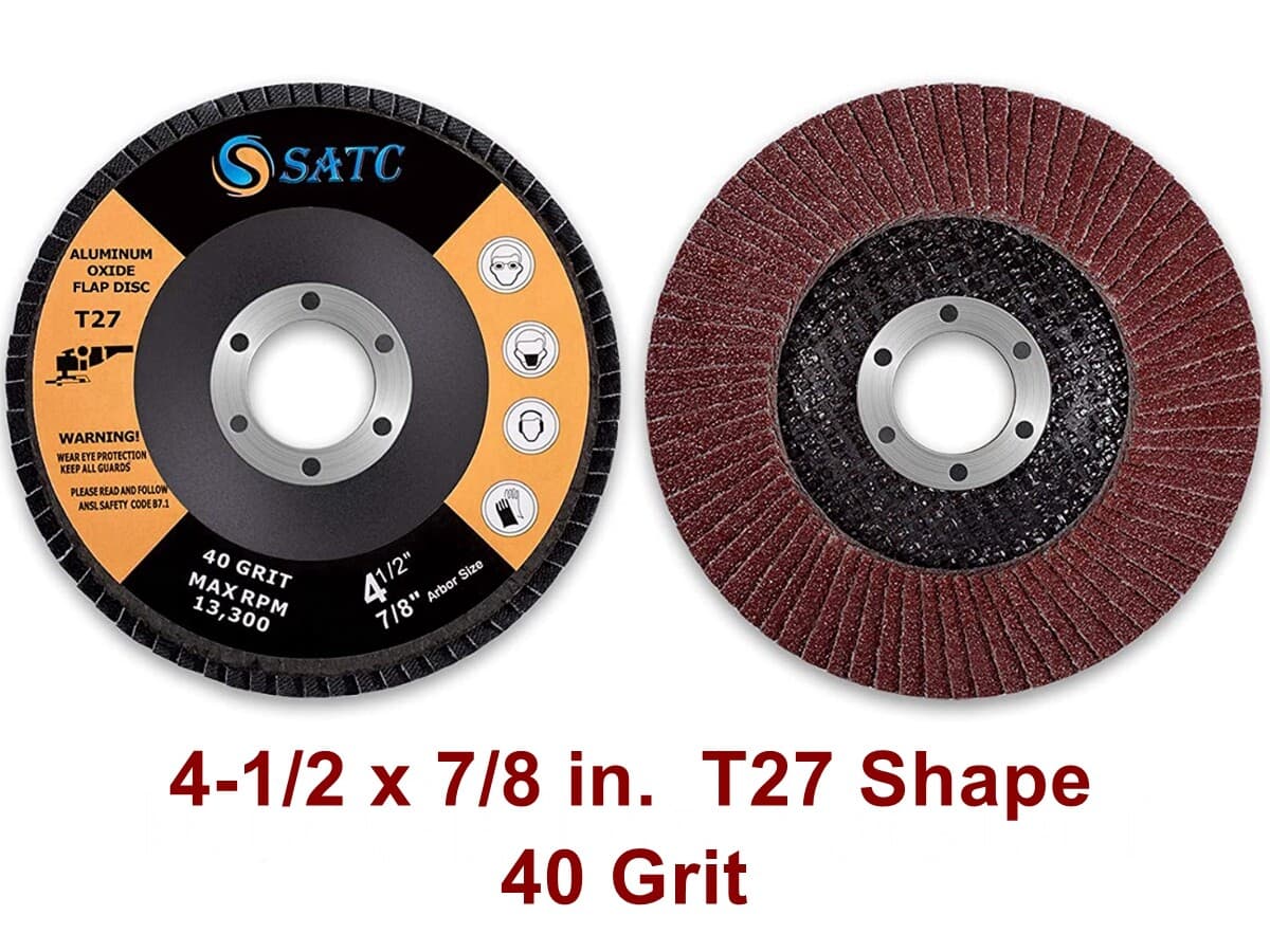 100x 4-1/2" Aluminum Oxide Flap Discs 40 Grit 4.5 Grinder Sanding Grinding Wheel 2