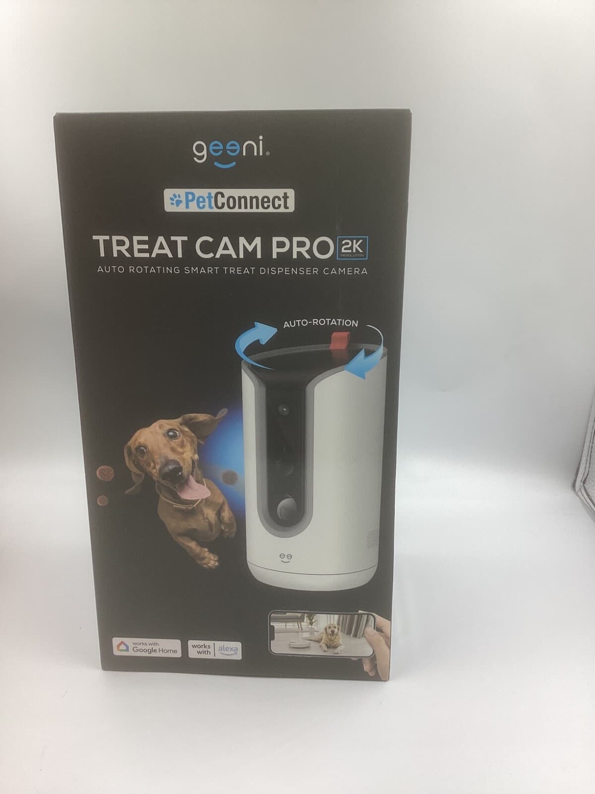 geeni Pet Connect Treat Cam Pro 2k Auto Rotation Brand New Sealed Free Shipping 5