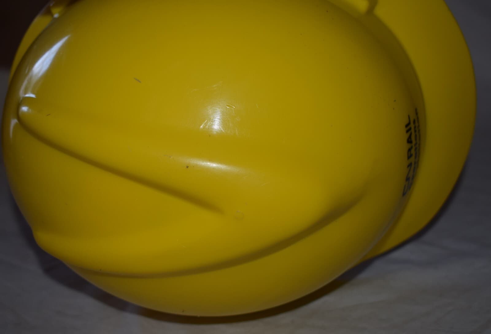 Vintage CN Rail Canadian National Railroad Hardhat Safety Helmet - Yellow 6