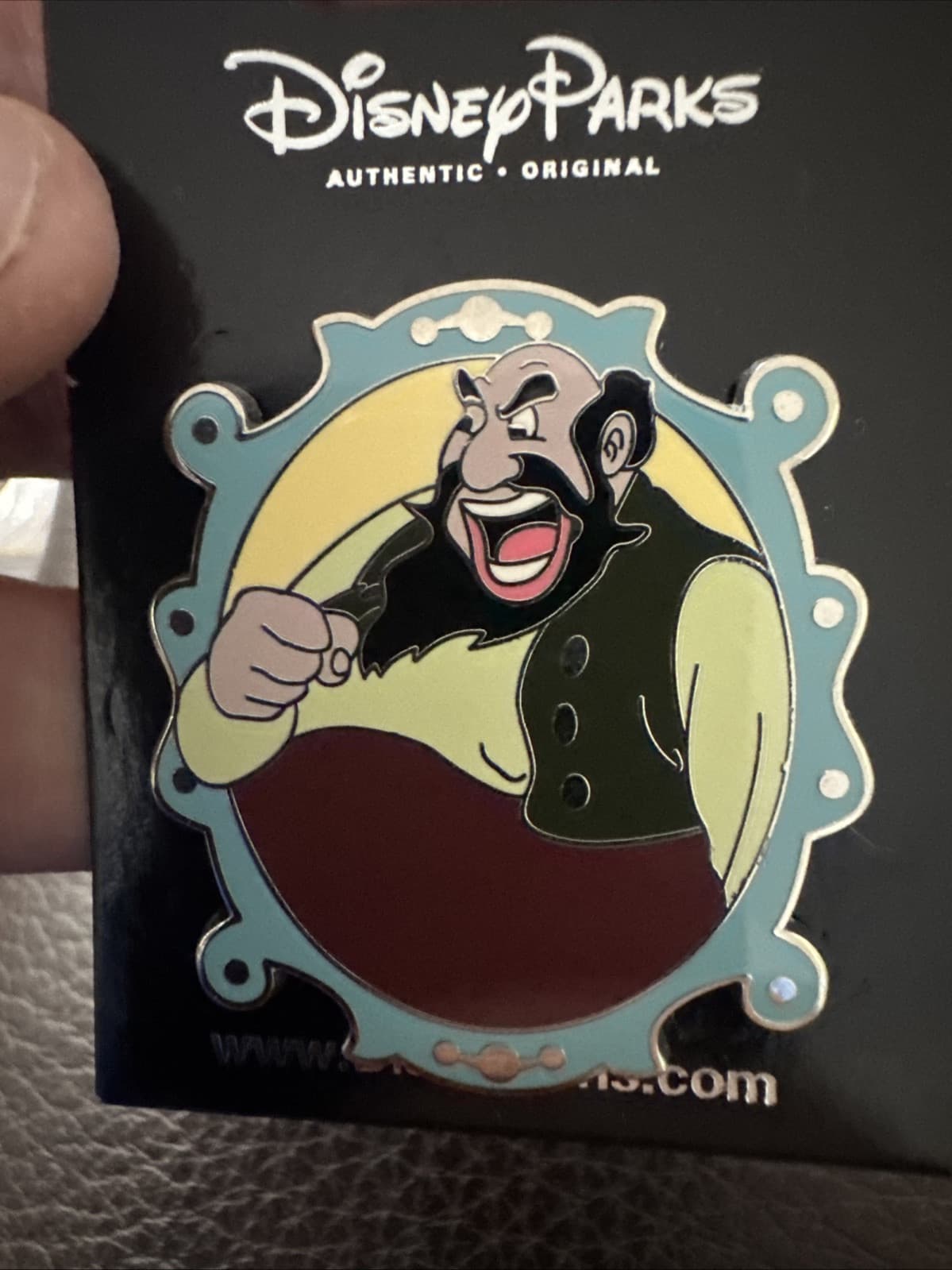 Disney Pin Villains in Frames Series Stromboli New On Card Back