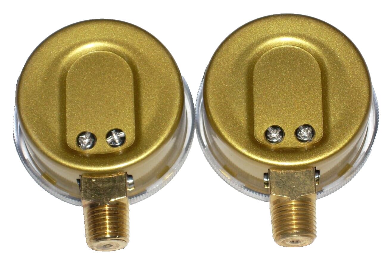 2" Oxygen Regulator Gauge Set Dual Scale Steel Case 200 & 4000 PSI 1/4" NPT 2