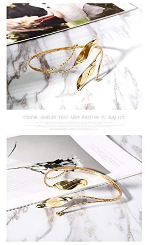 Suoirblss Metal Egyptian Arm Bracelet Upper Arm Cuff Jewelry Arm Bangles Gold 5