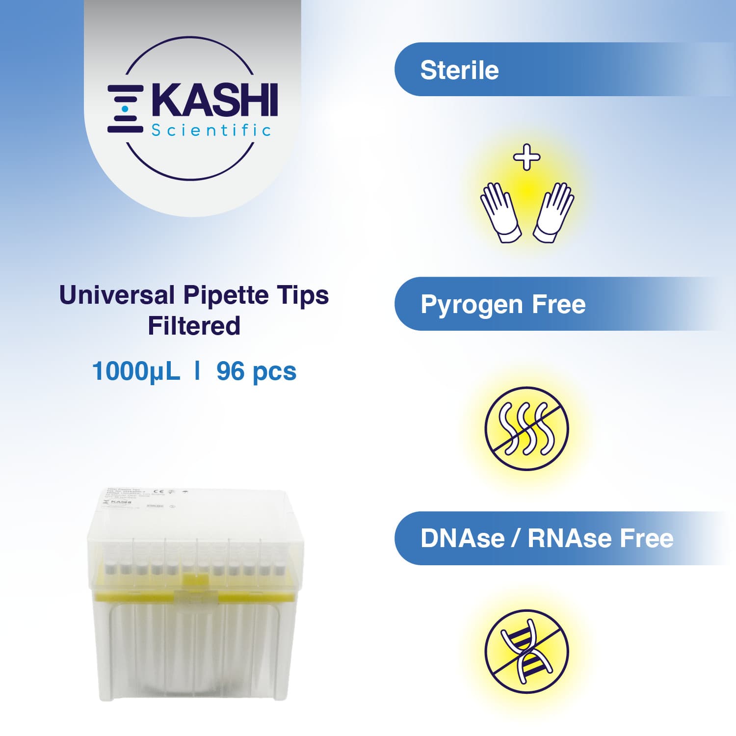 Kashi Scientific Filter Pipette Tip 10ul, 20ul, 200ul, 300ul, 1000ul, 5mL, 10mL 4