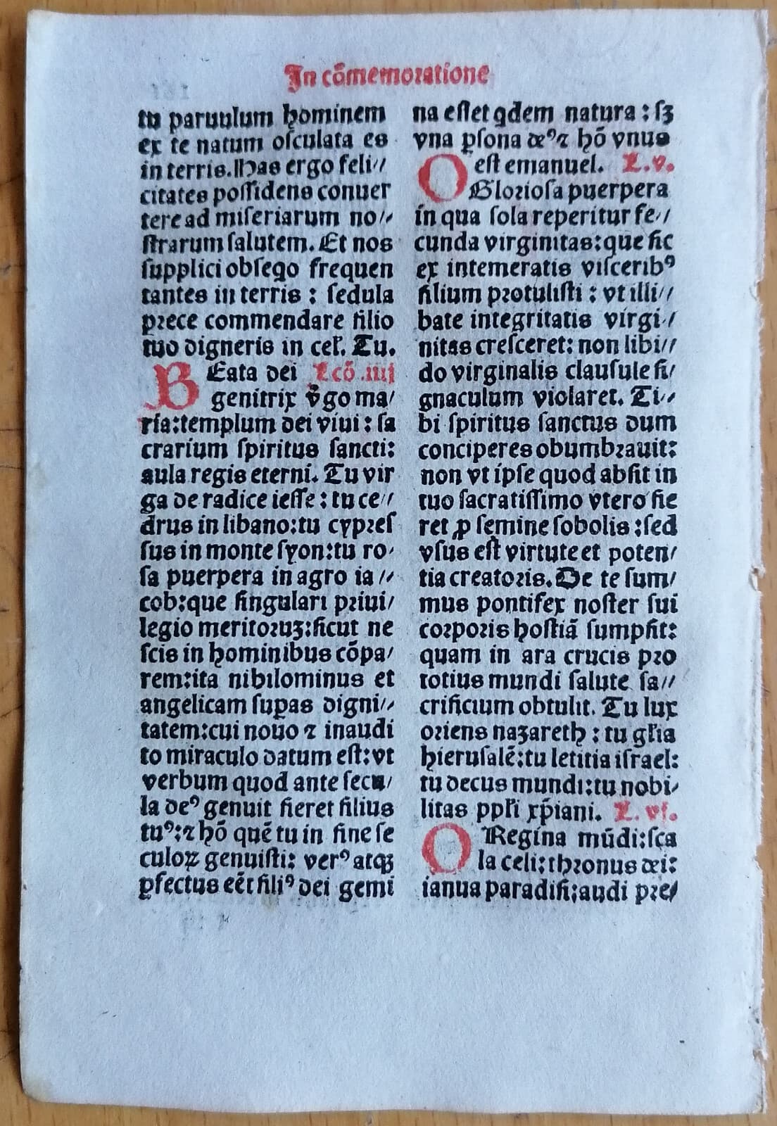 Post Incunable Leaf Brevarium Pataviensis Small Woodcut (161) - 1508 2