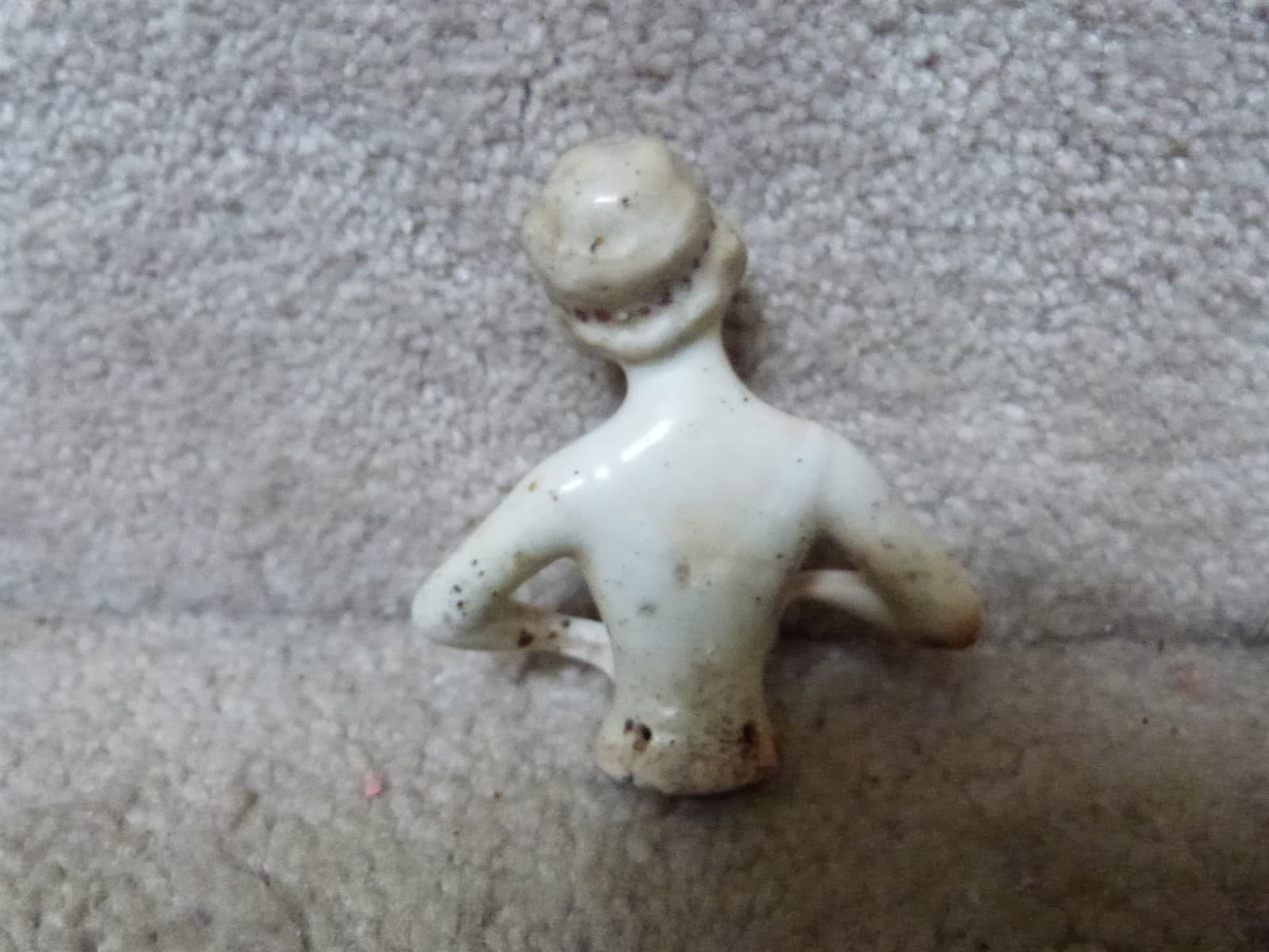 2 VINTAGE Porcelain Half Dolls Flapper Girl Germany 6099 & Japan 3" lot 6